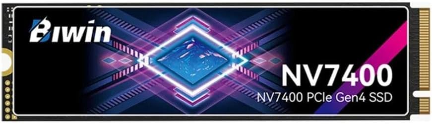 Biwin Black Opal NV7400 2TB Solid State Drive (SSD), NVMe M.2 (2280), PCIe Gen4×4, 7450 MB/s Read, 6500 MB/s Write, Smart Thermal Control, NAND Flash Memory