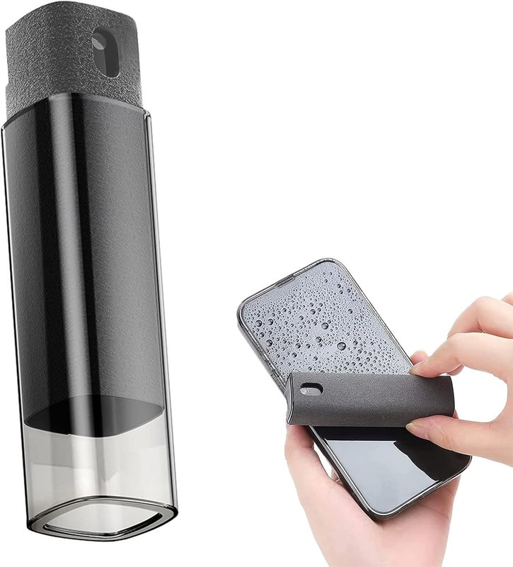 Alyvisun Portable Screen Cleaning Kit, 3 in 1 Screen Cleaning Tool with Microfiber Cloth and Spray Bottle for Mobile Phones, iPad, TV, [Liquid Not Included]