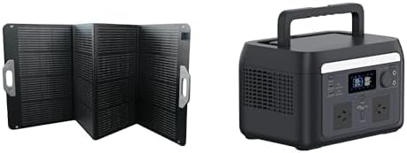 PowerGuard 200W Foldable Solar Panel + PowerGuard 600W Portable Power Station – 512Wh