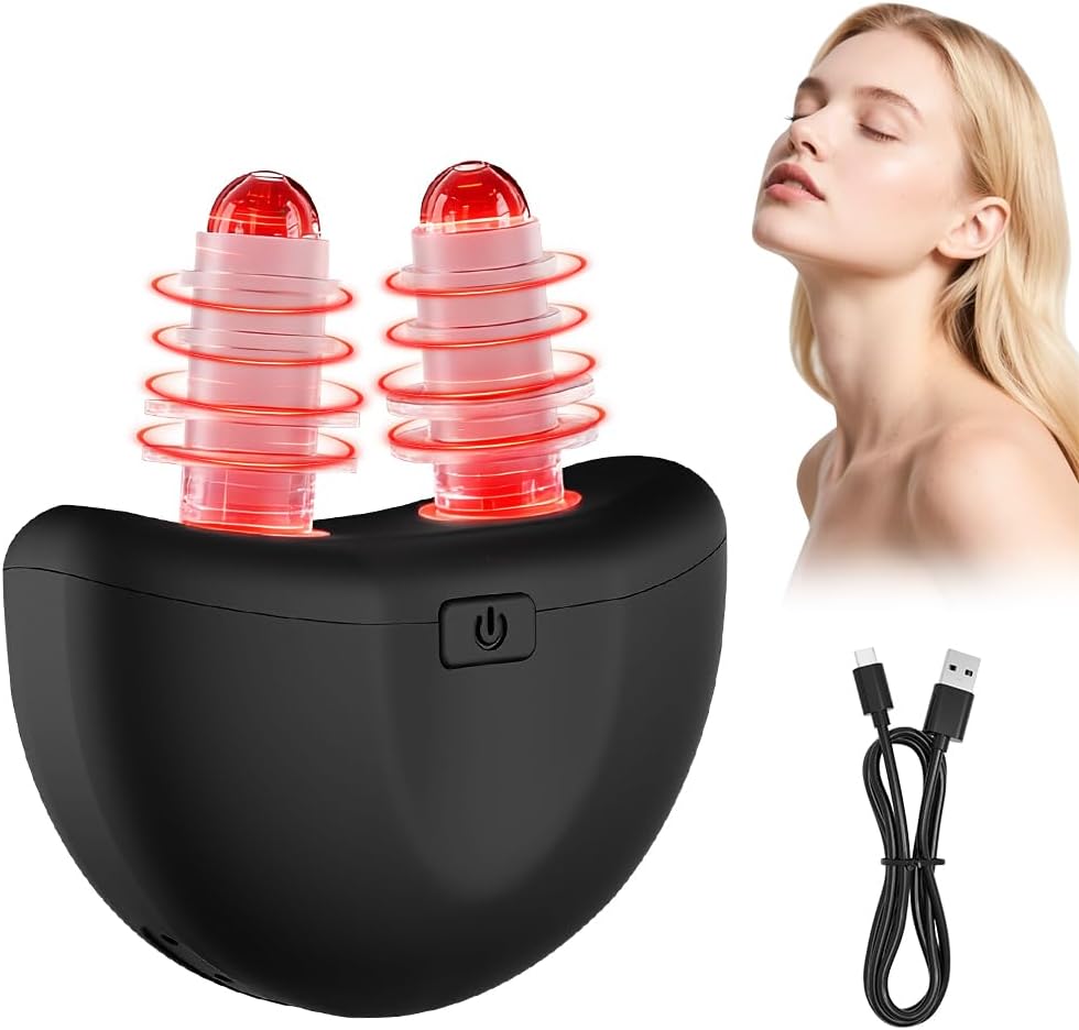 Red Light Nose Therapy Instrument, Red Light Nasal Therapy Device, Nose-free Sinus Light, Infrared Therapy Promotion Respirelief Red Light Therapy Natural Breathing and Relief